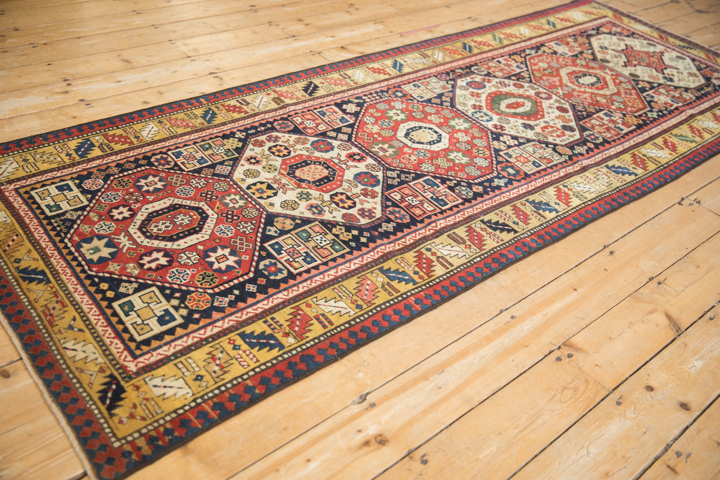 3.5x9.5 Antique Kazak Rug Runner
