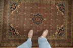 4x5.5 Antique Haji Jalili Tabriz Rug