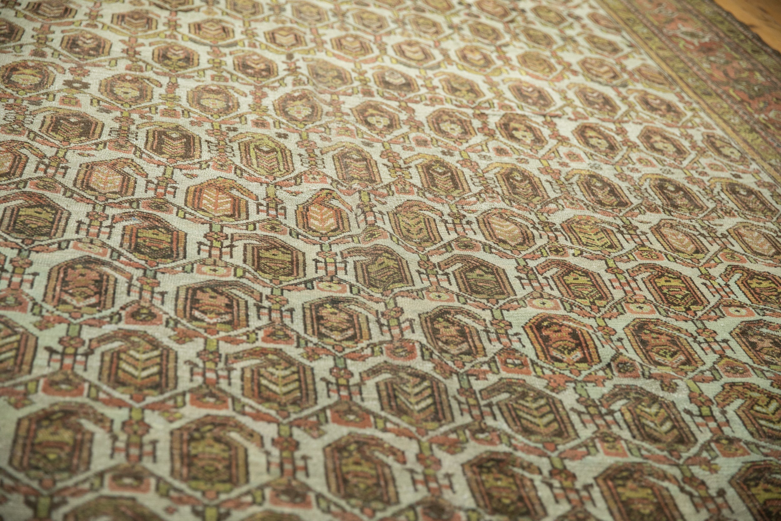 10x15.5 Vintage Distressed Hamadan Carpet