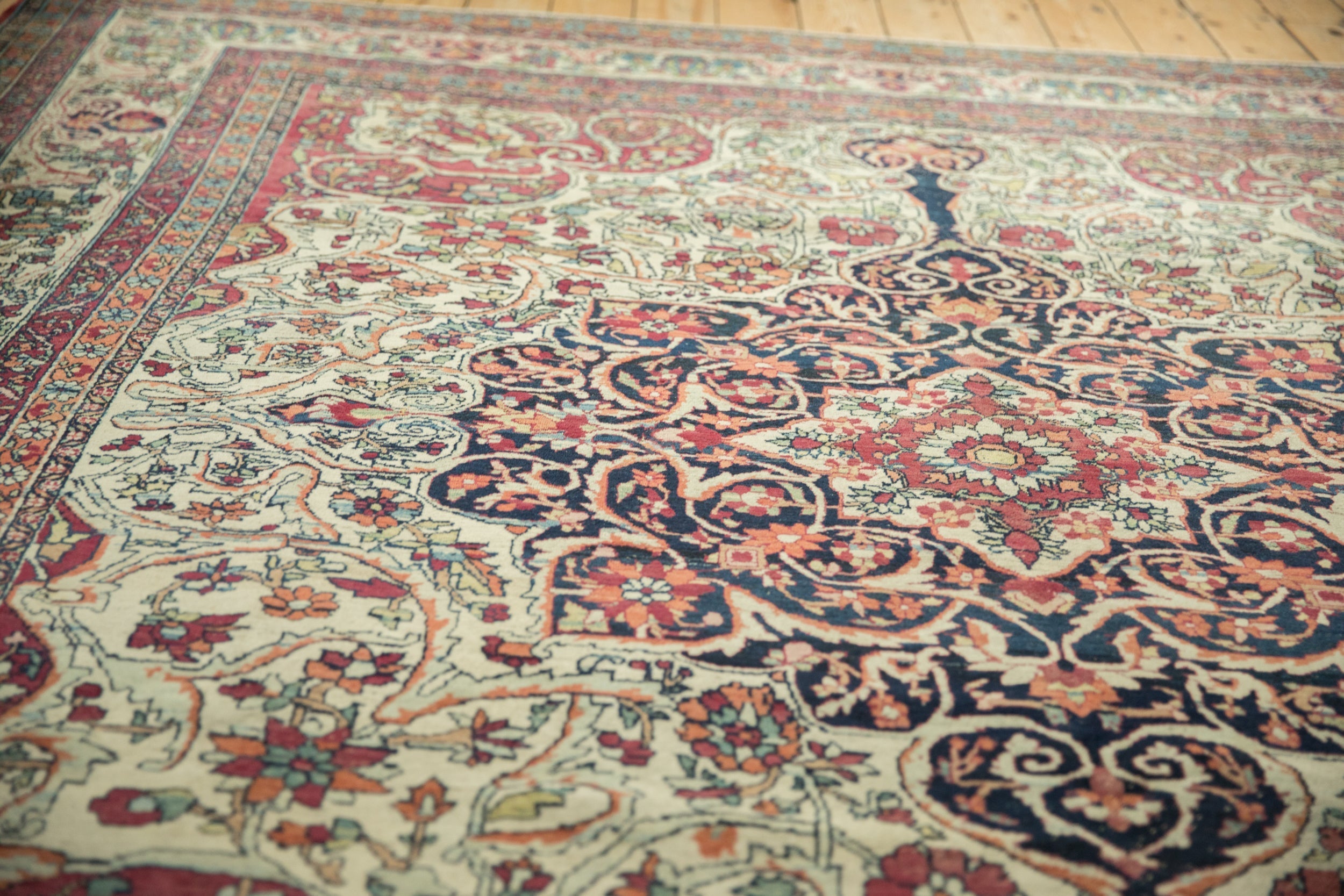 9x10 Antique Fine Kerman Square Carpet