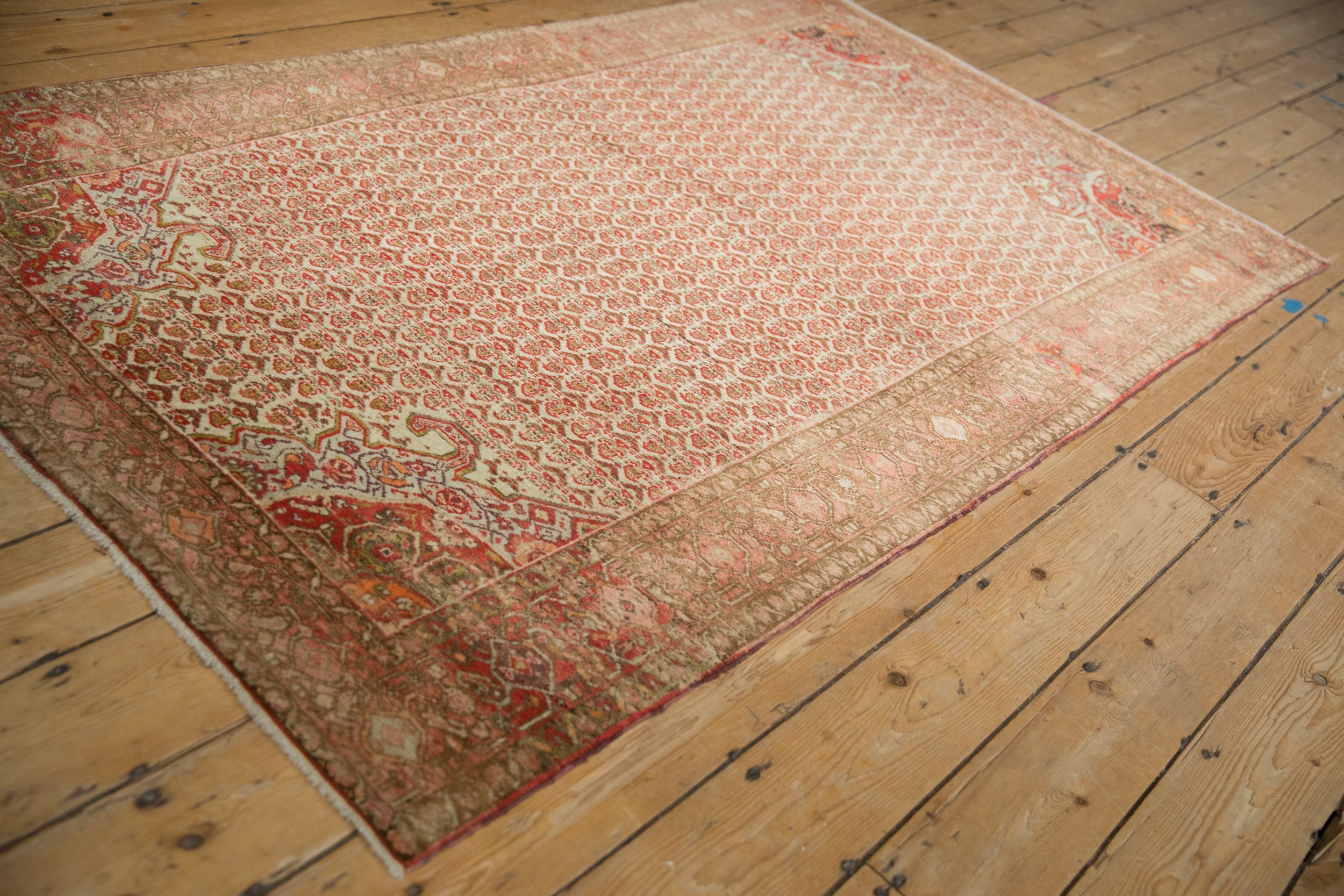 4x7 Vintage Distressed Malayer Rug