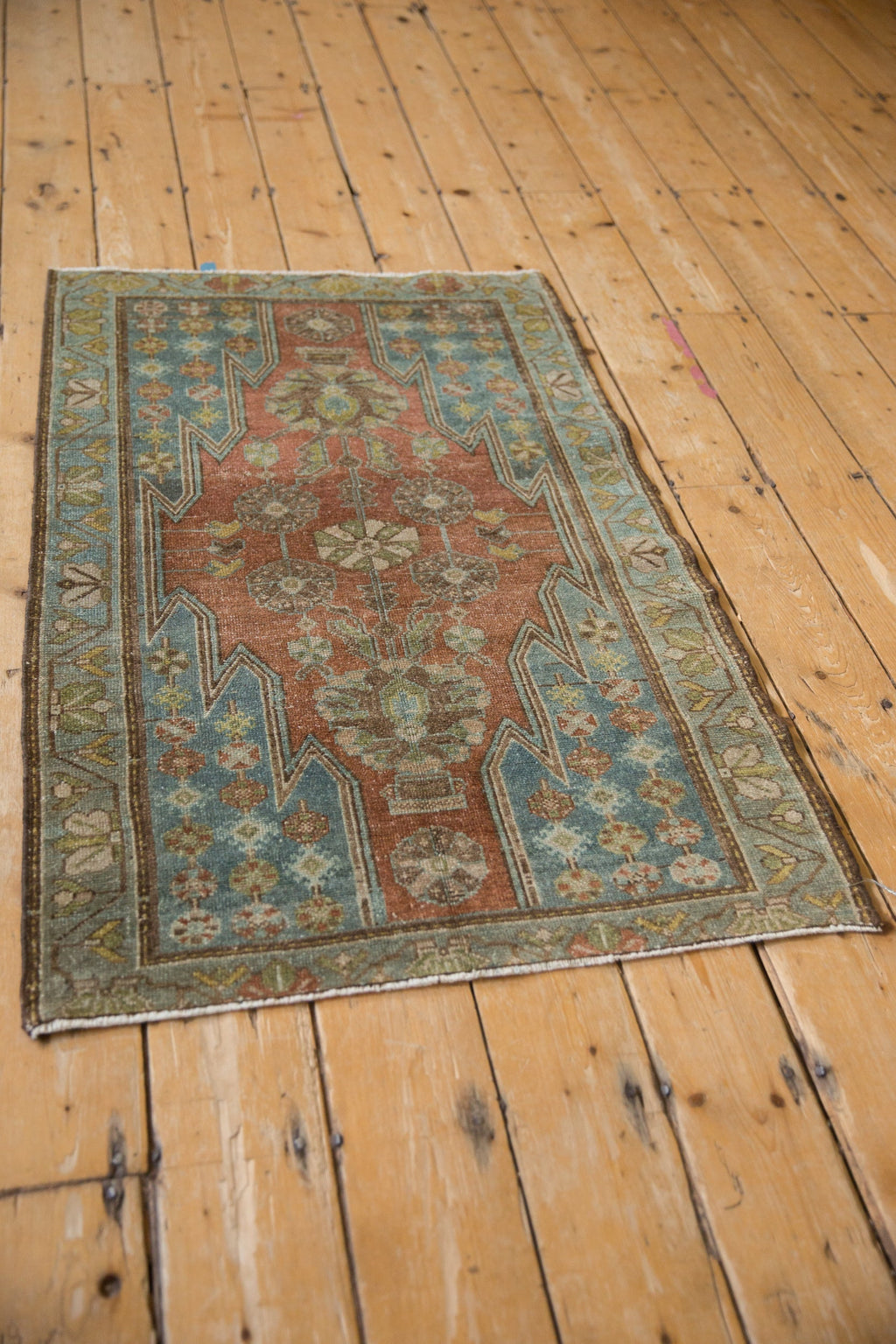 2.5x4 Vintage Distressed Mazlaghan Rug