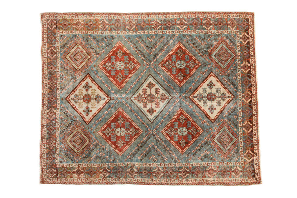 4x5.5 Vintage Distressed Afshar Rug