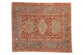 3.5x4.5 Vintage Distressed Karaja Square Rug