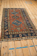 3x6 Vintage Heriz Rug Runner
