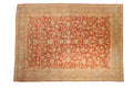 8x11 Vintage Distressed Kashan Carpet
