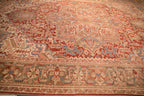 9.5x13 Vintage Distressed Heriz Carpet