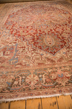 9.5x13 Vintage Distressed Heriz Carpet