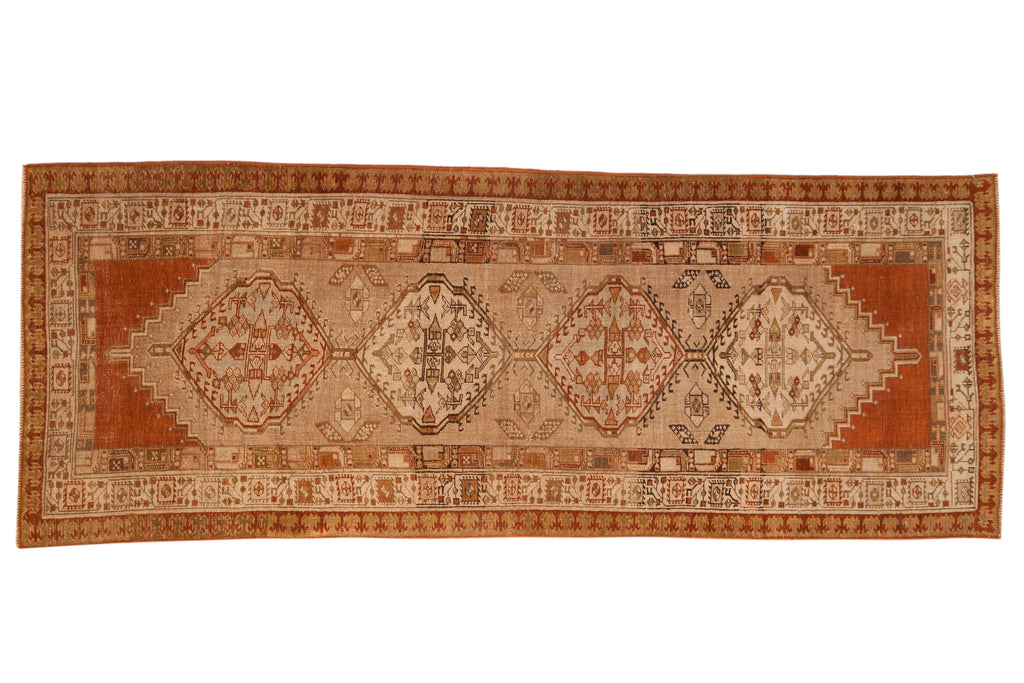 3.5x8.5 Vintage Distressed Serab Rug Runner