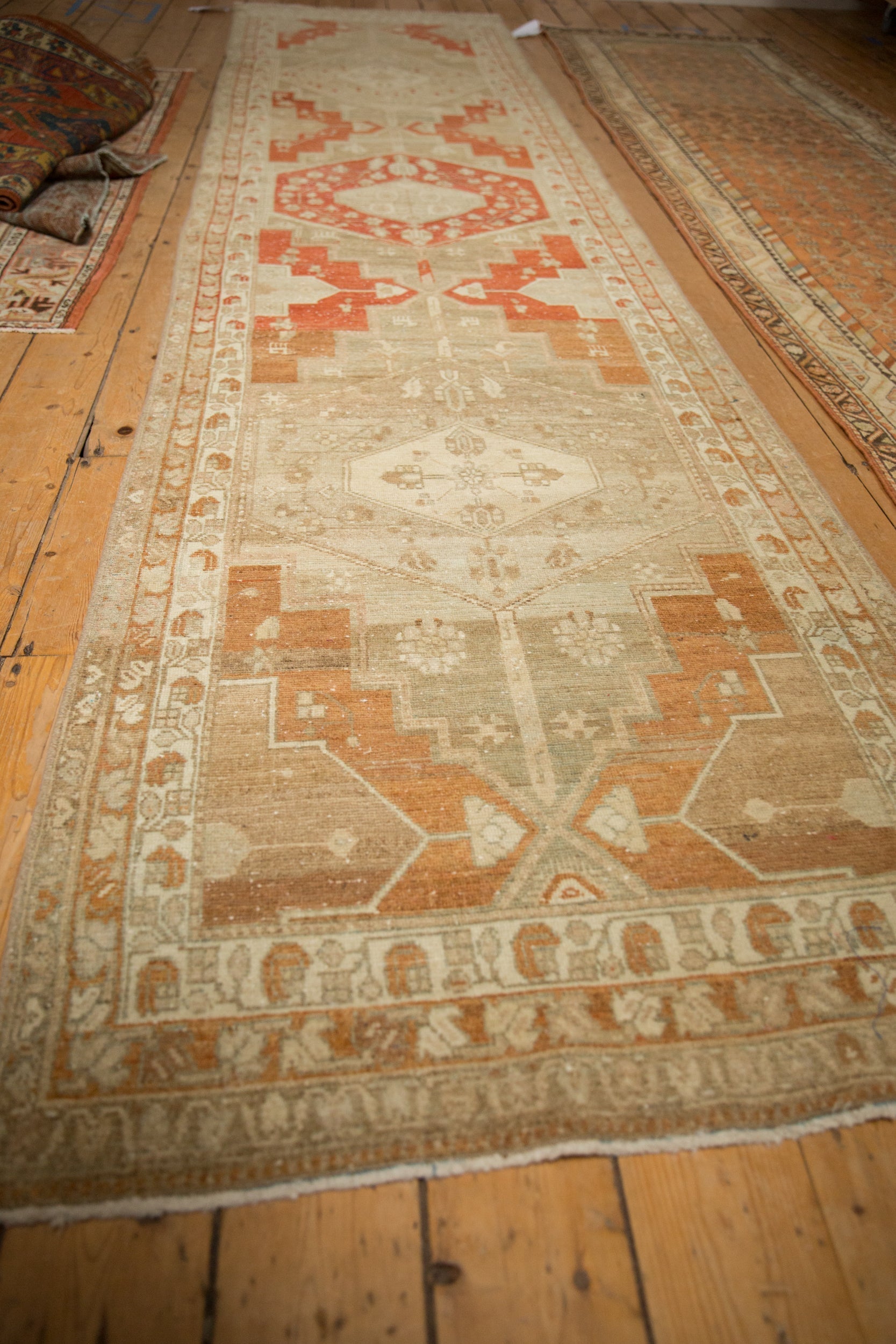 3.5x14.5 Vintage Distressed Malayer Rug Runner