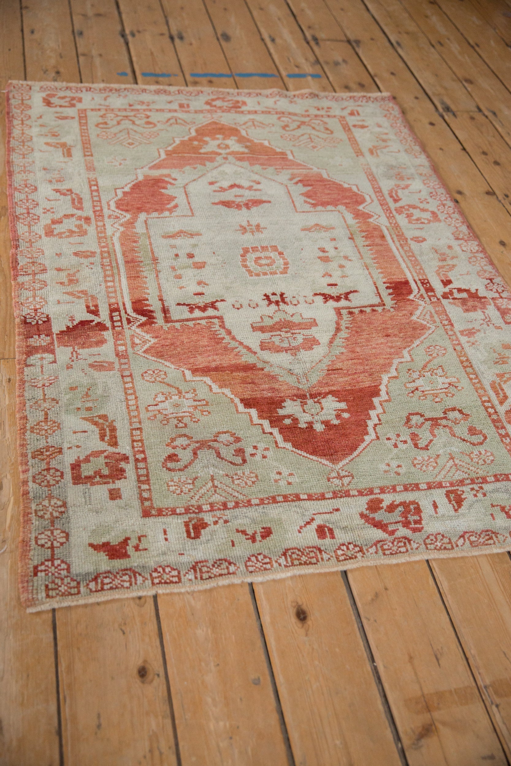 3.5x4.5 Vintage Distressed Oushak Square Rug