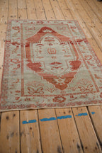 3.5x4.5 Vintage Distressed Oushak Square Rug