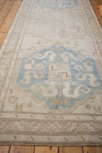 4x10.5 Vintage Distressed Caucasian Rug Runner