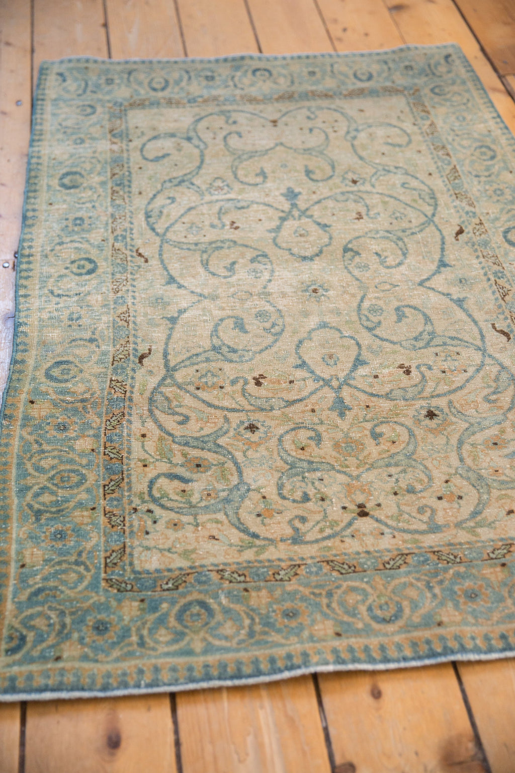 2.5x4 Vintage Distressed Tabriz Rug