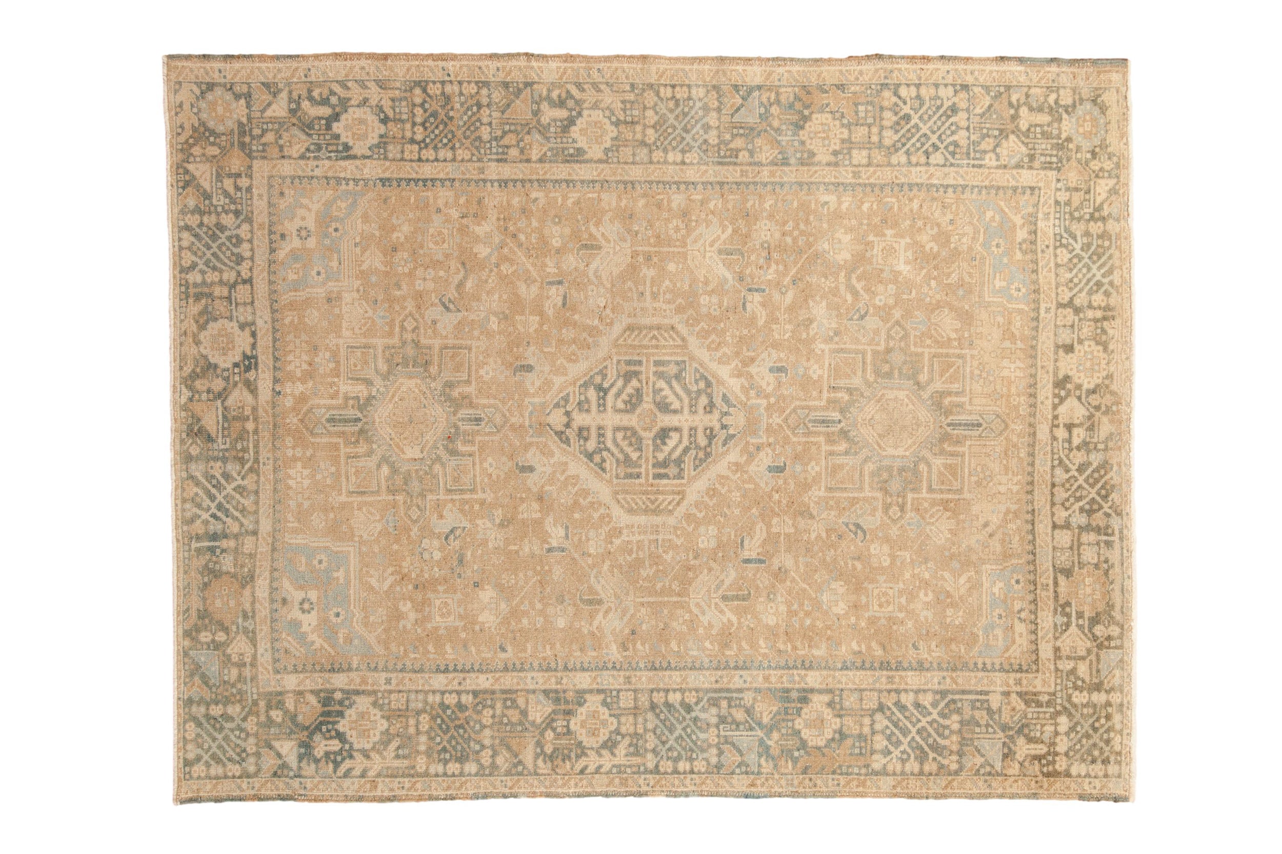 5x6.5 Vintage Distressed Karaja Rug