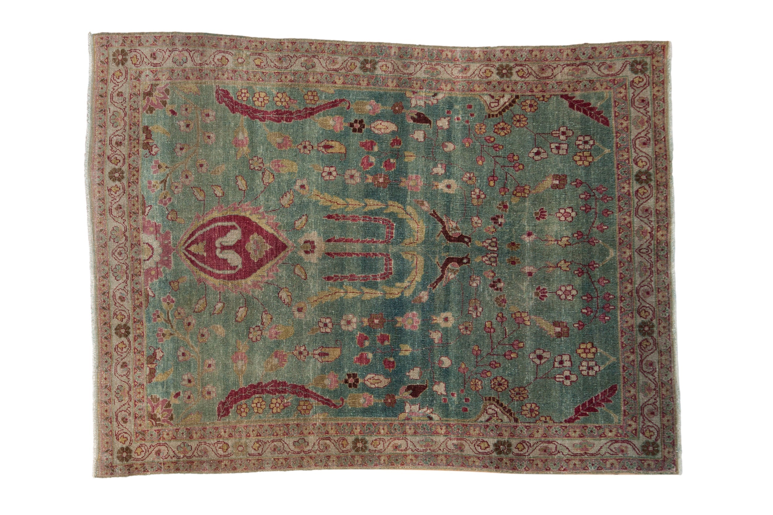 4x5.5 Vintage Distressed Meshed Rug