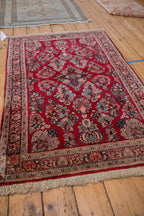 3.5x5 Vintage Fine Sarouk Rug