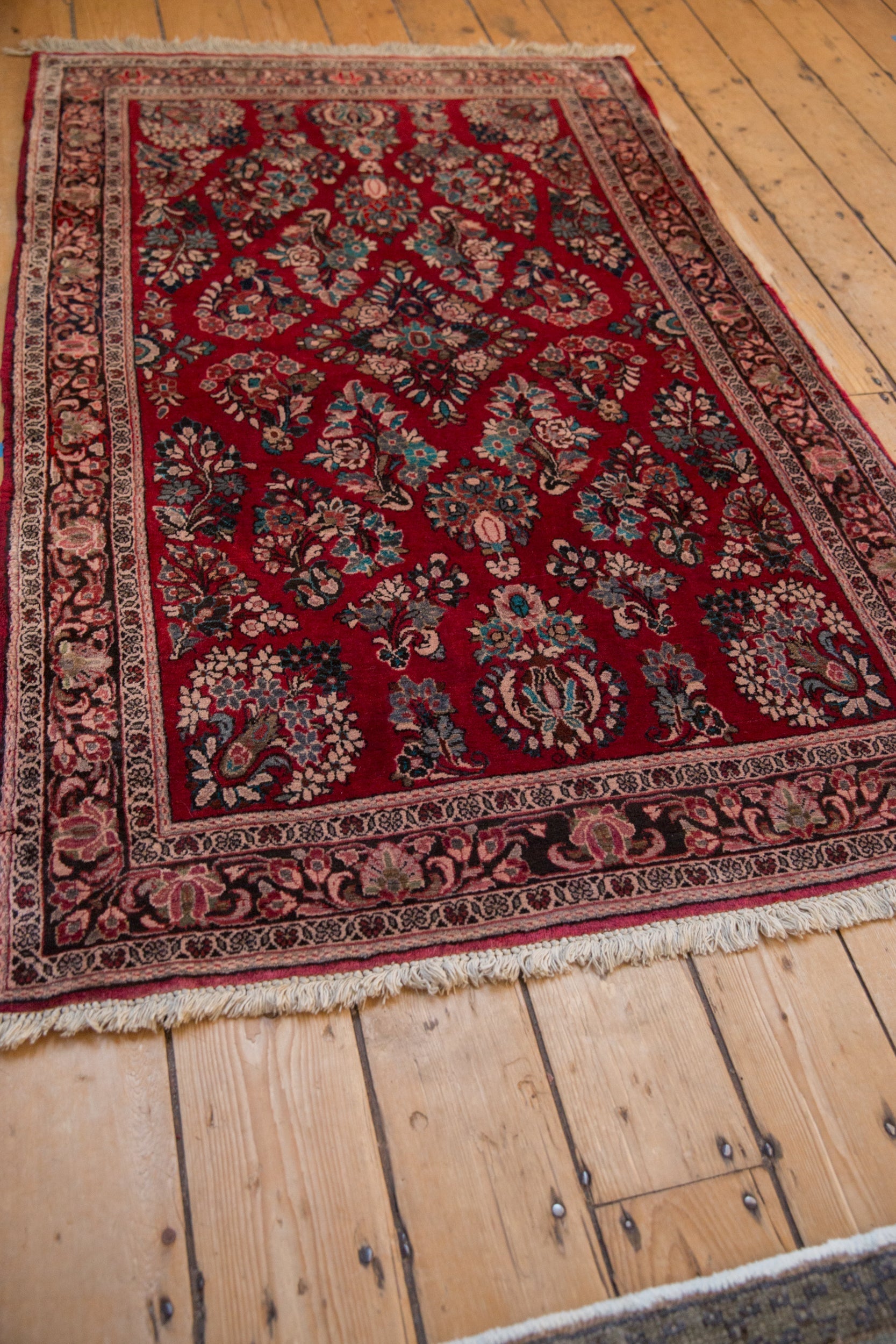 3.5x5 Vintage Fine Sarouk Rug