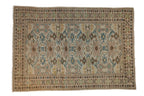 3.5x4.5 Vintage Distressed Tabriz Square Rug
