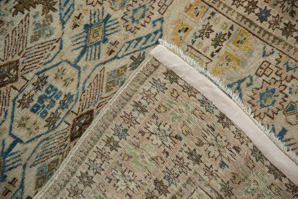 3.5x4.5 Vintage Distressed Tabriz Square Rug