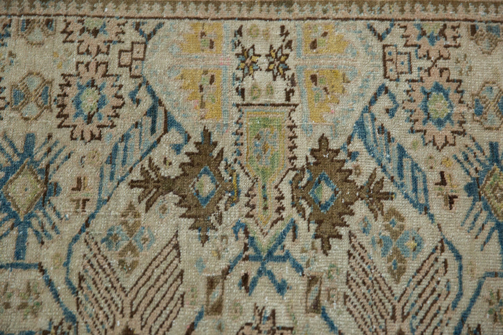 3.5x4.5 Vintage Distressed Tabriz Square Rug