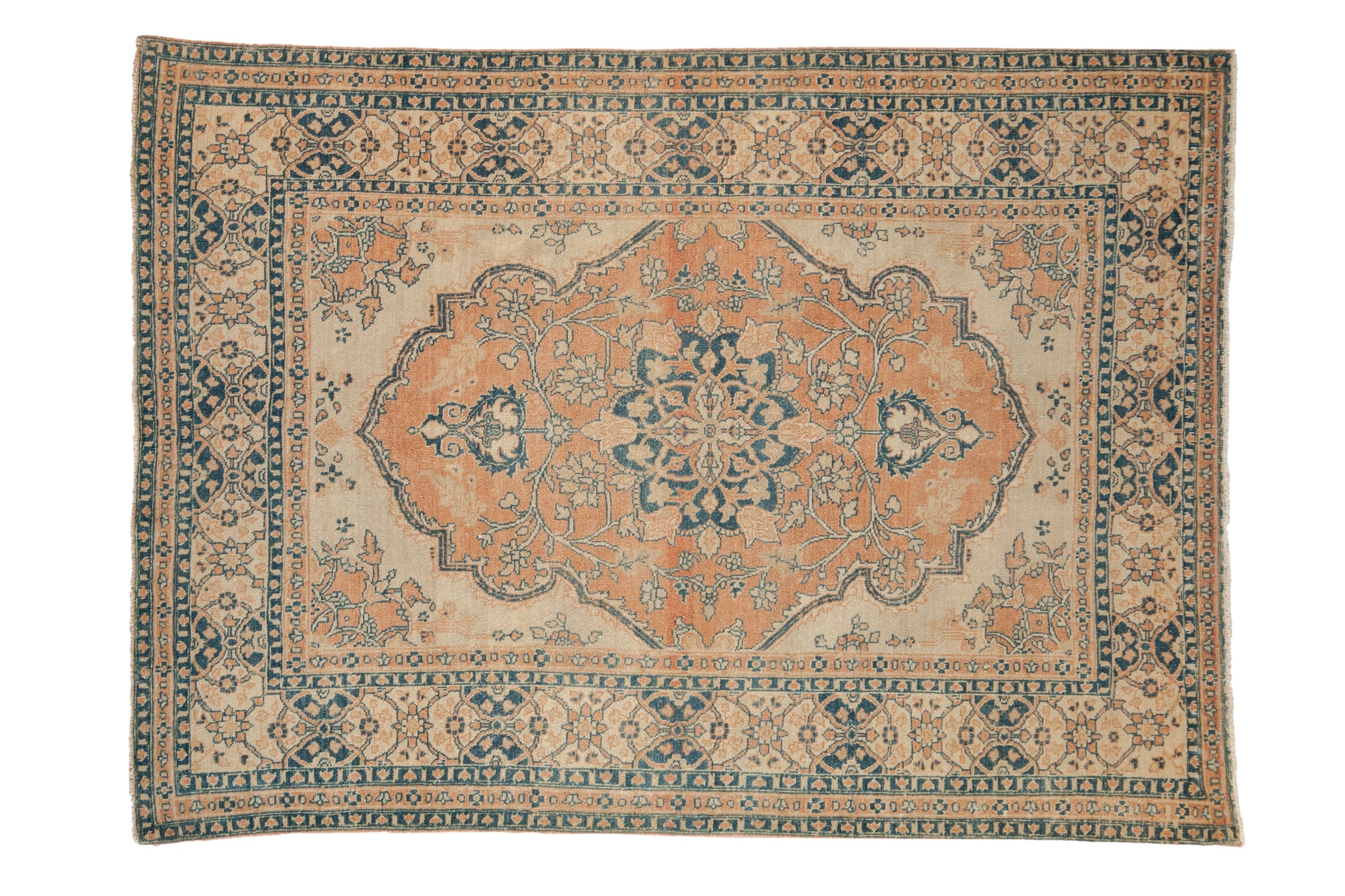 4.5x6 Vintage Distressed Tabriz Rug