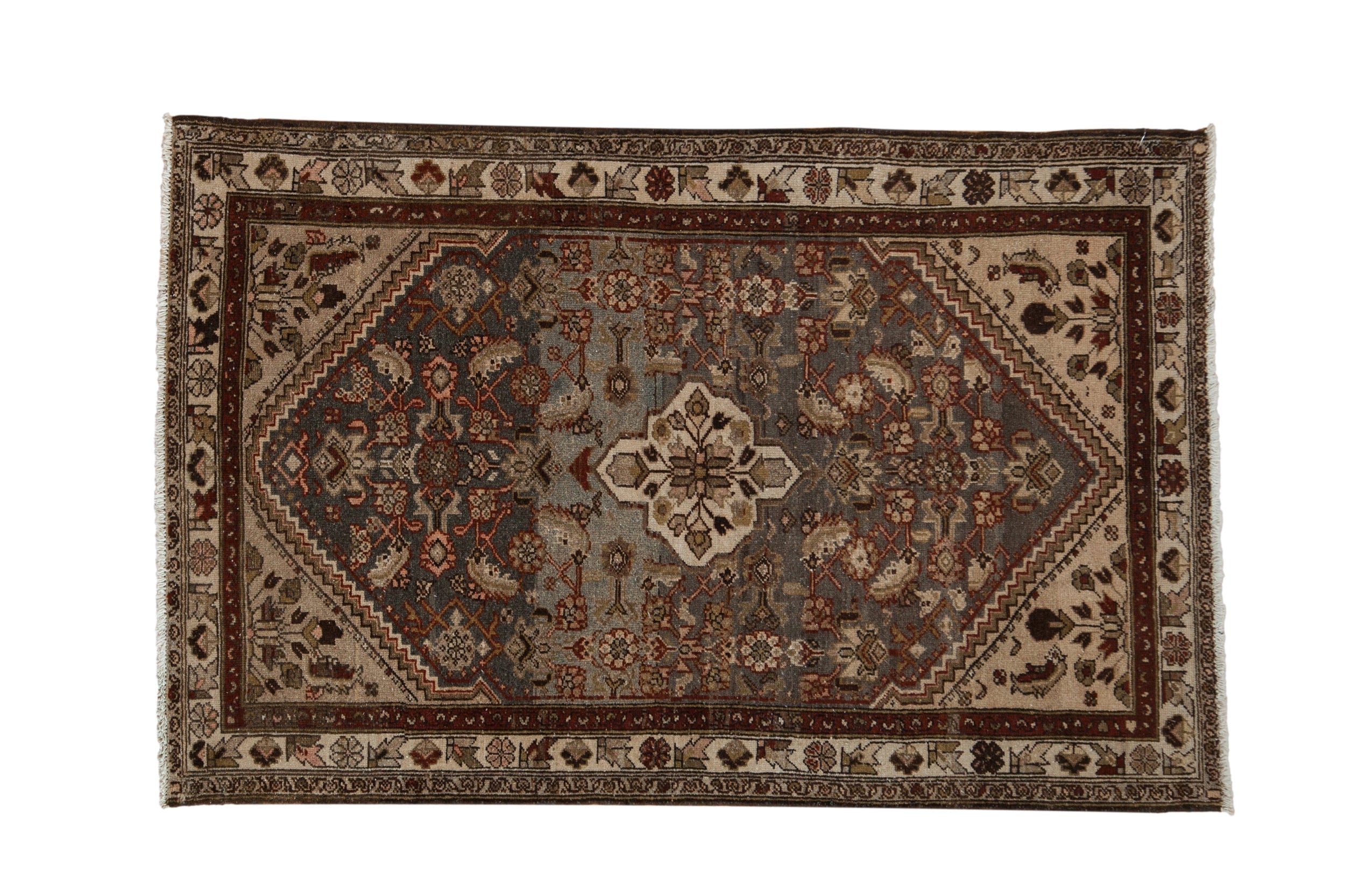 3.5x5.5 Vintage Distressed Hamadan Rug
