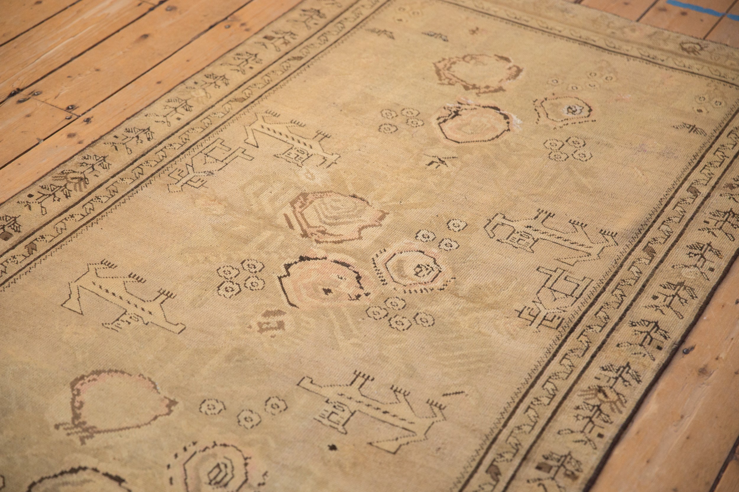 3.5x6.5 Antique Distressed Karabagh Rug