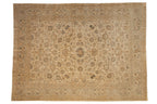 8.5x11.5 Vintage Distressed Kashan Carpet