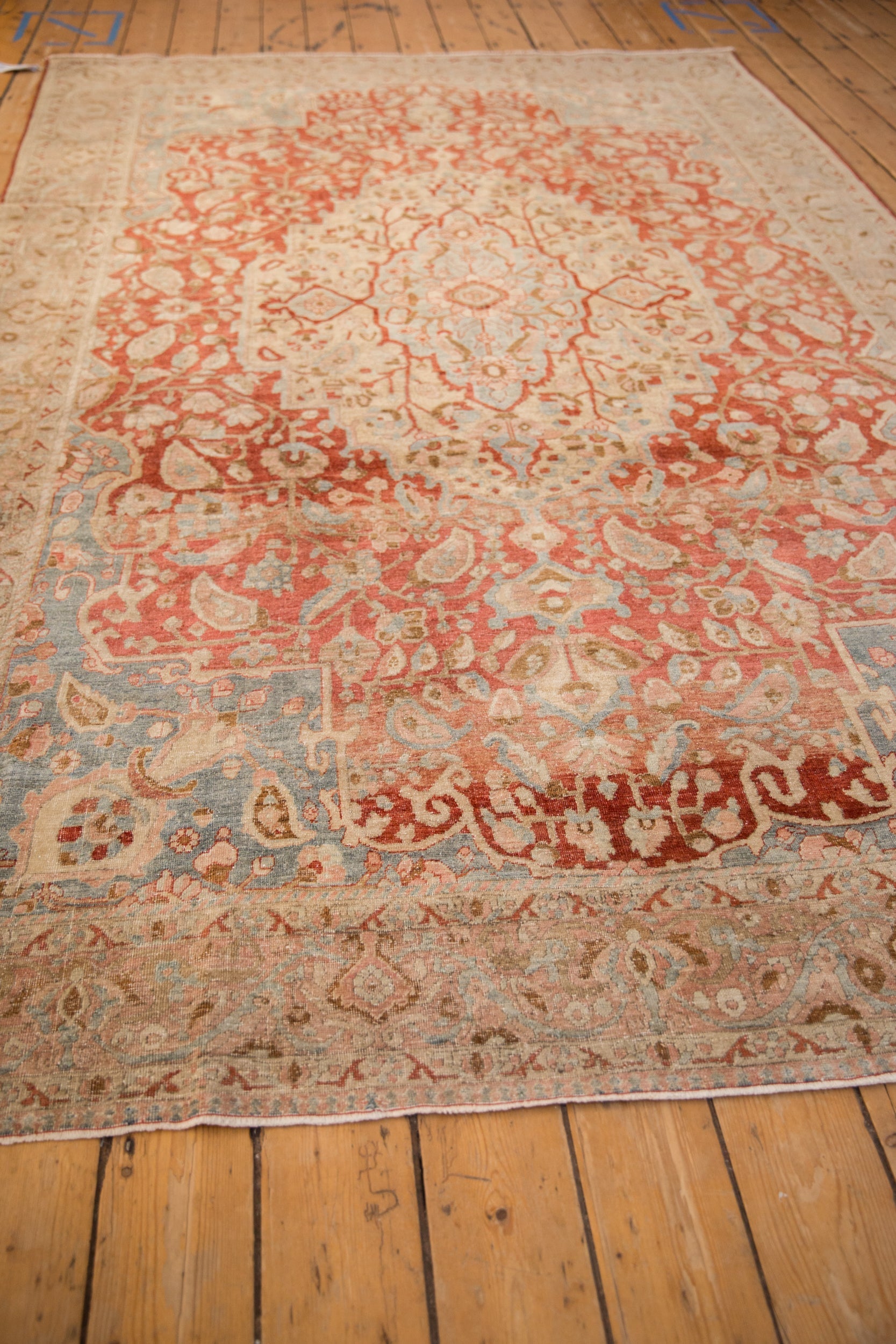 6.5x10.5 Vintage Distressed Tabriz Carpet