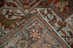 8x11.5 Vintage Distressed Ahar Carpet