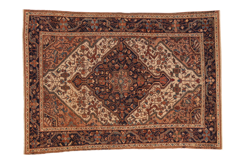 4.5x6.5 Vintage Distressed Malayer Rug