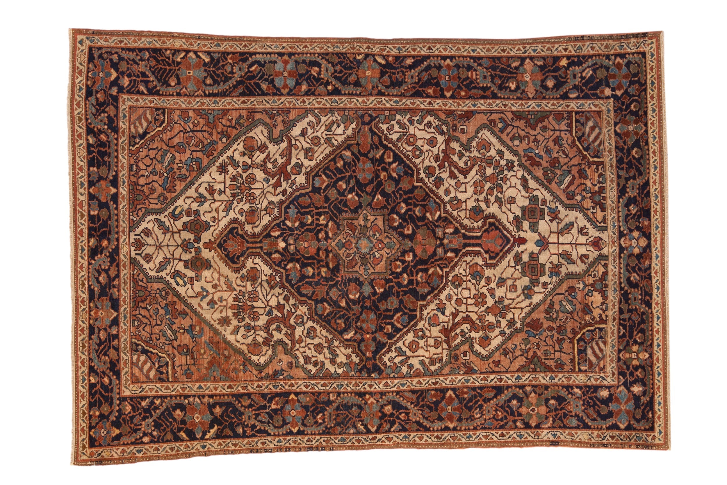 4.5x6.5 Vintage Distressed Malayer Rug