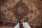4.5x6.5 Vintage Distressed Malayer Rug