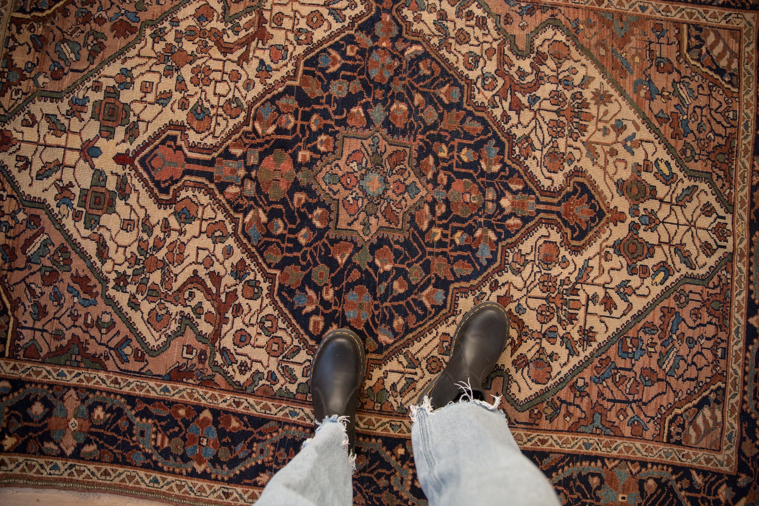 4.5x6.5 Vintage Distressed Malayer Rug
