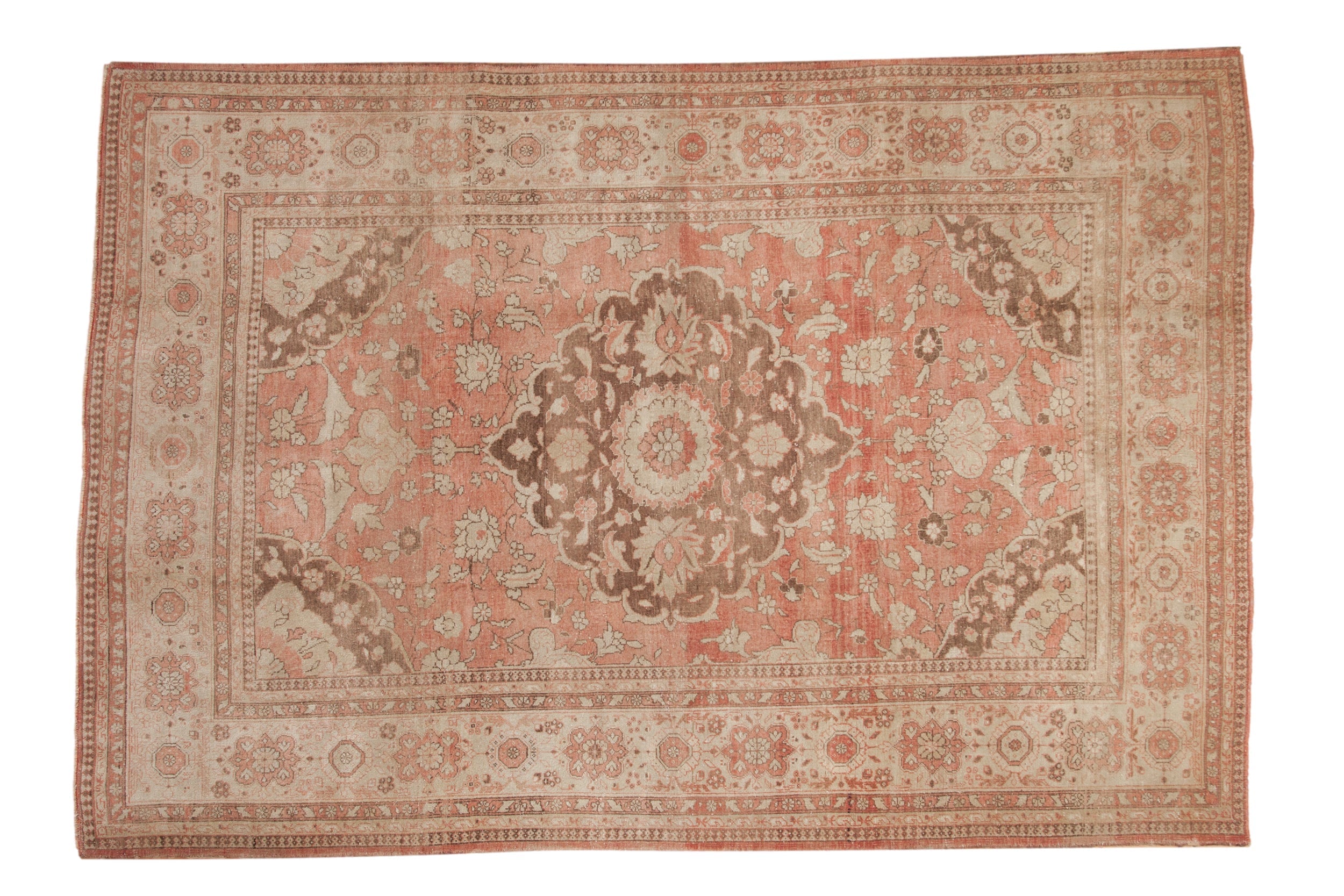 7x10 Vintage Distressed Oushak Carpet