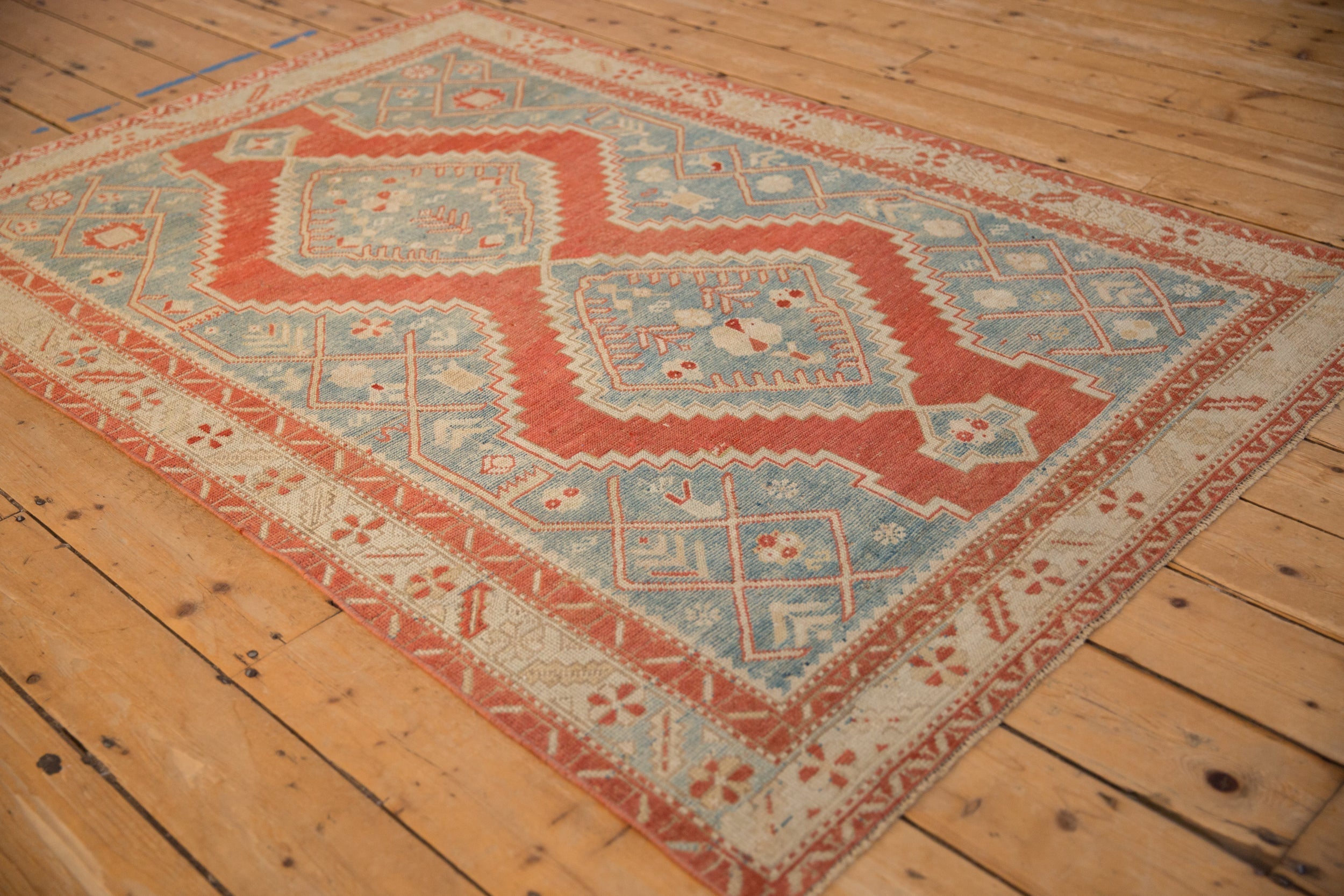 4x6.5 Vintage Distressed Karabagh Rug