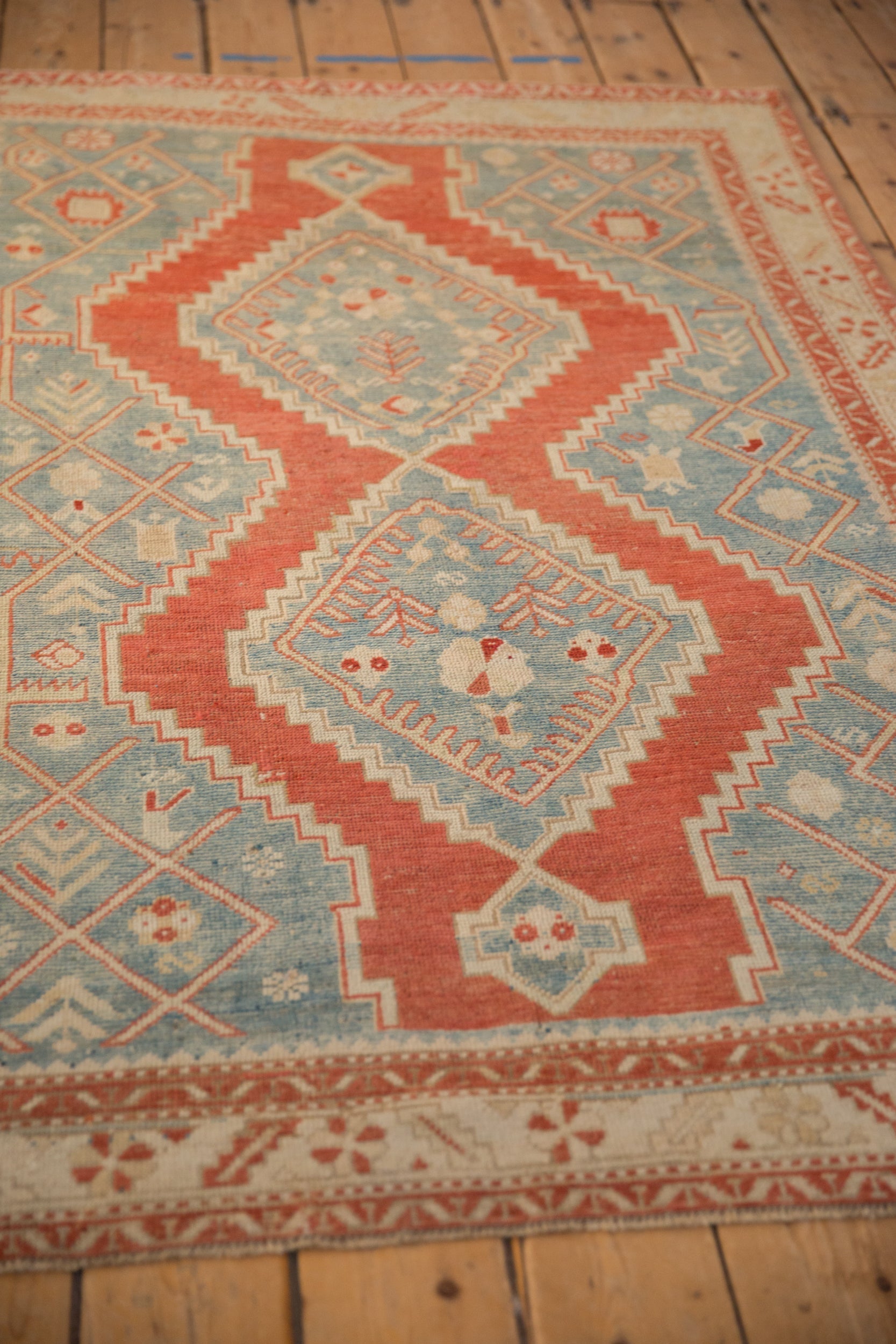 4x6.5 Vintage Distressed Karabagh Rug