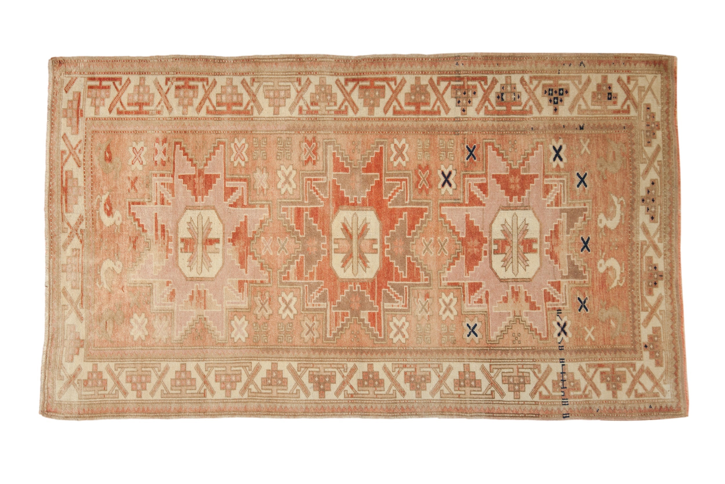 3.5x6.5 Vintage Distressed Anatolian Rug