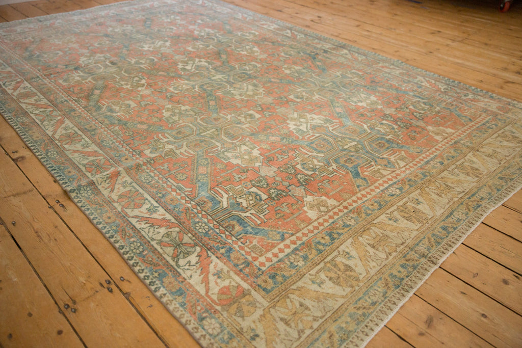 6.5x10 Vintage Distressed Caucasian Carpet