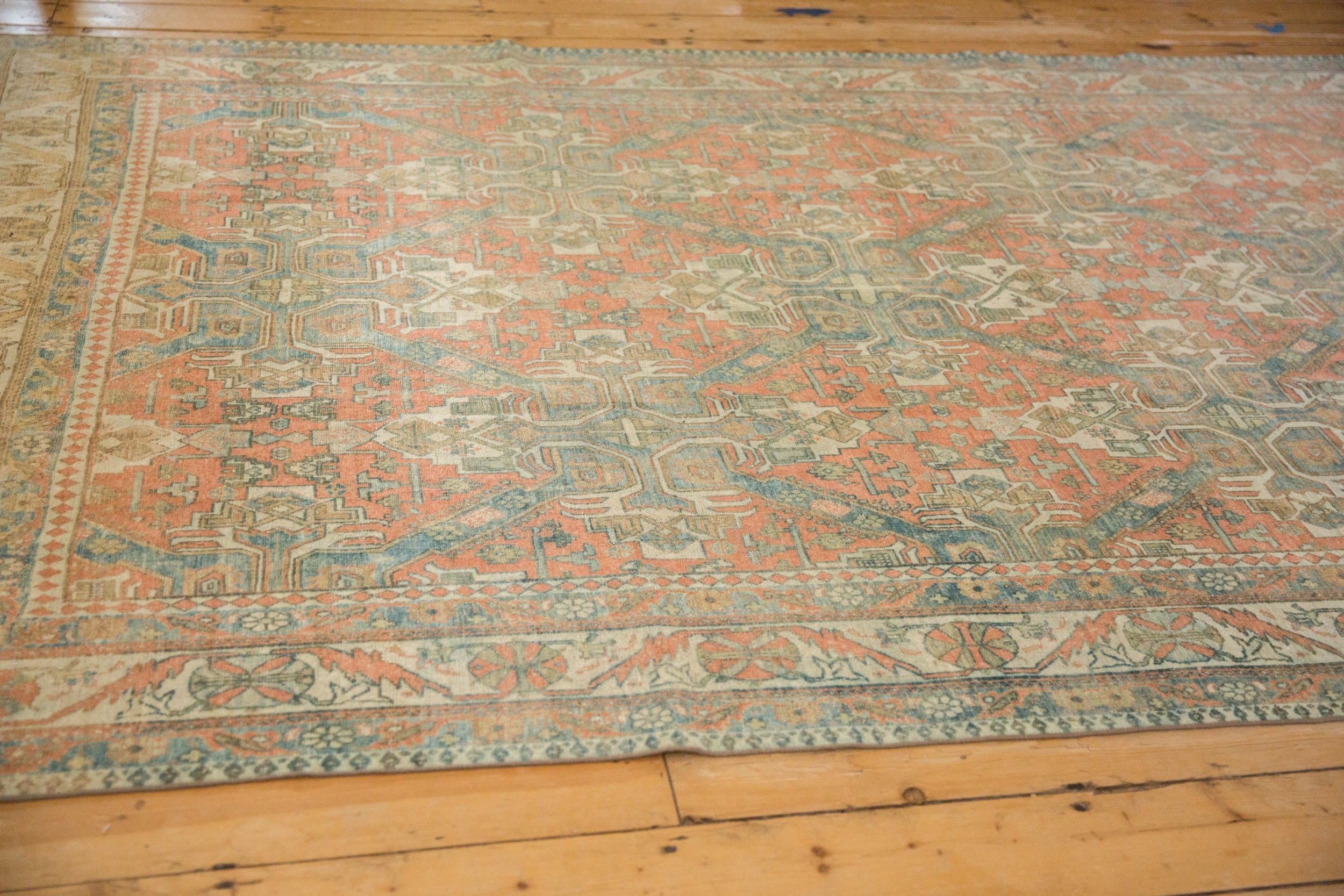 6.5x10 Vintage Distressed Caucasian Carpet