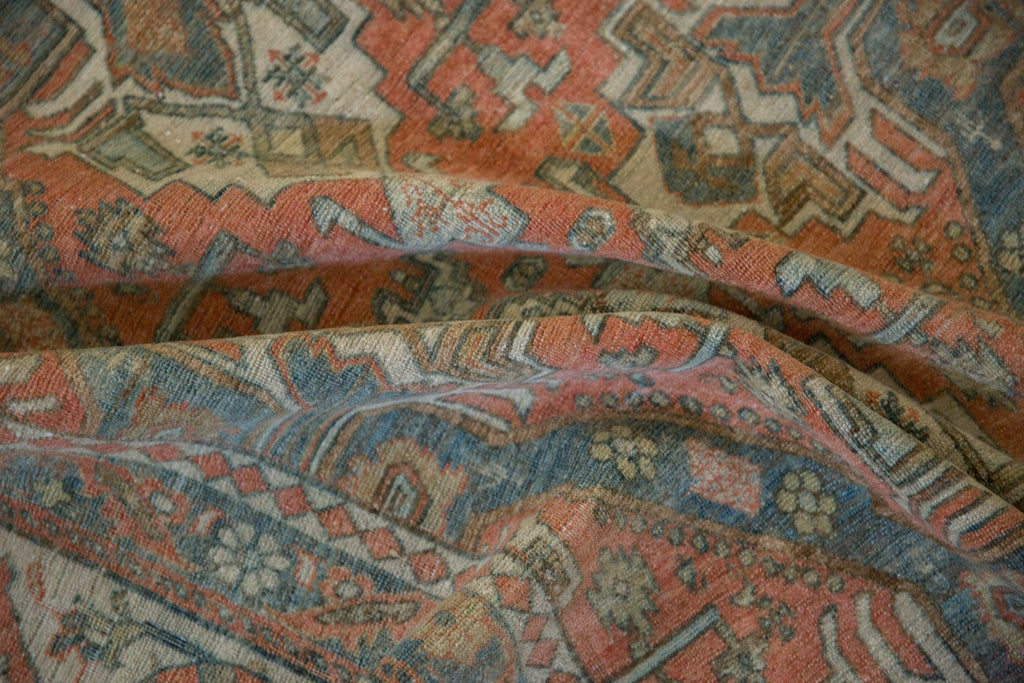 6.5x10 Vintage Distressed Caucasian Carpet