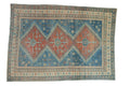 5x6.5 Vintage Distressed Caucasian Rug