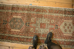 3x10.5 Vintage Distressed Karaja Rug Runner