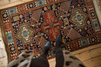 3.5x5.5 Vintage Romanian Akstafa Design Rug