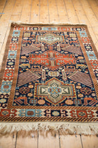 3.5x5.5 Vintage Romanian Akstafa Design Rug