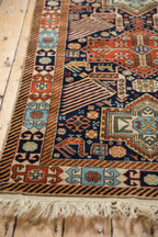 3.5x5.5 Vintage Romanian Akstafa Design Rug