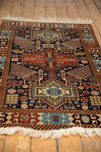 3.5x5.5 Vintage Romanian Akstafa Design Rug