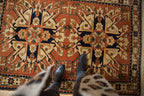 4x6 Vintage Romanian Kazak Design Rug
