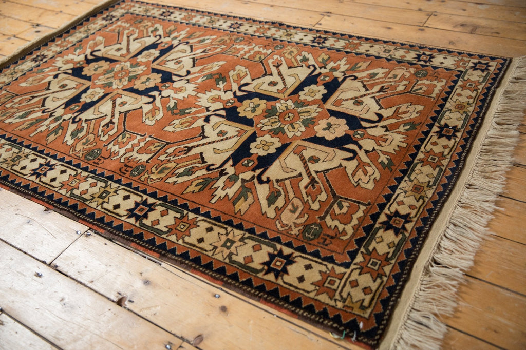 4x6 Vintage Romanian Kazak Design Rug